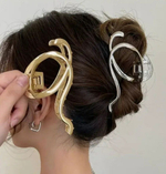 Заколка-краб "Петля". Усиленная. Цвет "Золото"