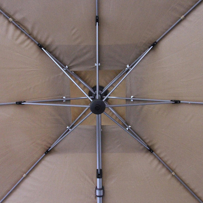 Зонт садовый складной с подставкой, квадратный 250*250 см, бежевый