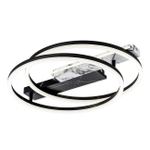 Потолочный светодиодный светильник 90Вт, 3678лм, 3000-6400K, Ra>80, плавная регулировка мощности, изменение цветовой температуры, пульт, металл/акрил, черный/белый мрамор