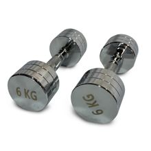 Гантель UNIX Fit PRO круглая хромированная 6 кг, 2 шт.