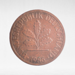 Germany, 1 Pfennig, 1986, (Stuttgart Mint - "F"), VF