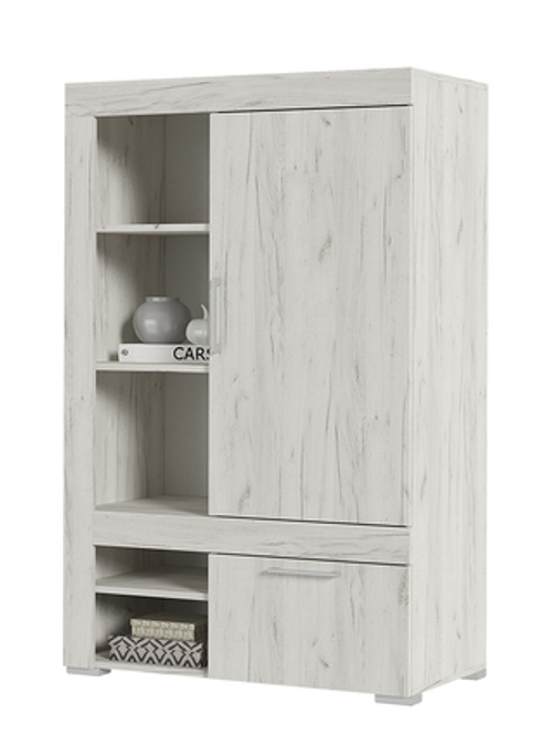 ГРАНД ШК 3 ДУБ КРАФТ БЕЛЫЙ/ДУБ КРАФТ БЕЛЫЙ Стендмебель