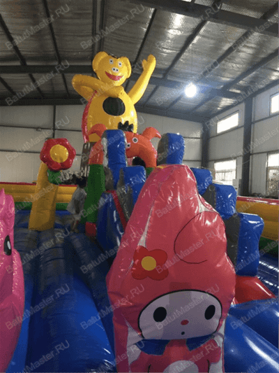 Коммерческий надувной батут "Озорные свинки"