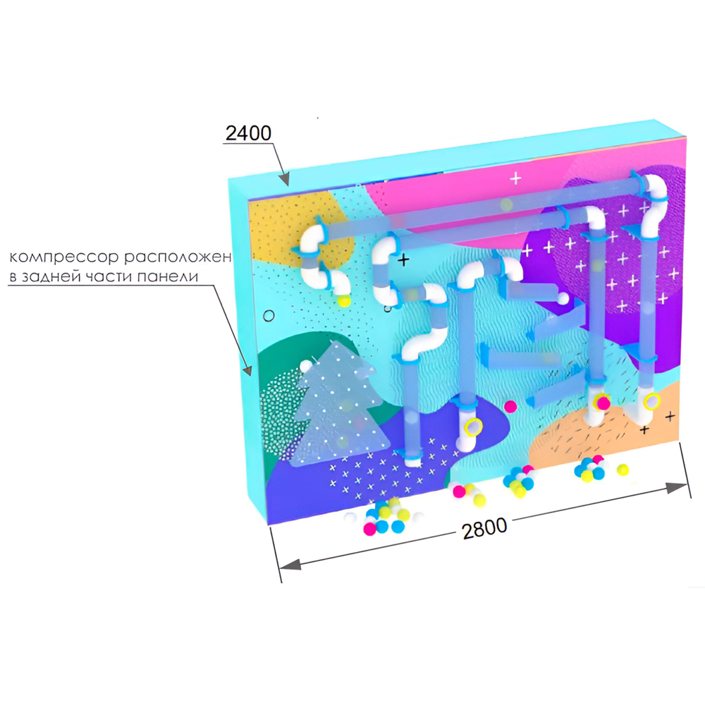 Игровой лабиринт 280x45-75x240 см