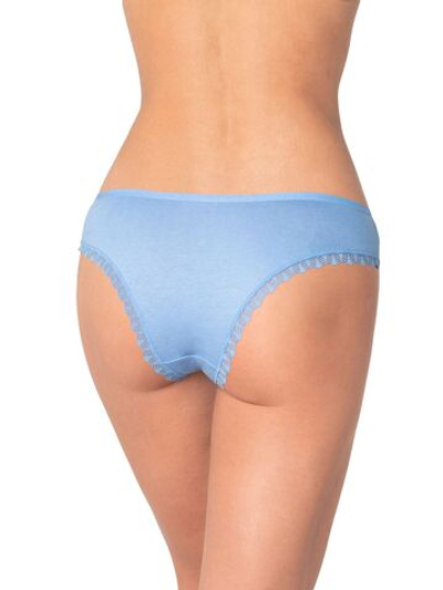 Трусики-бразилиана с узким кружевом по вырезам (Размер: S) (Цвет: розовый)