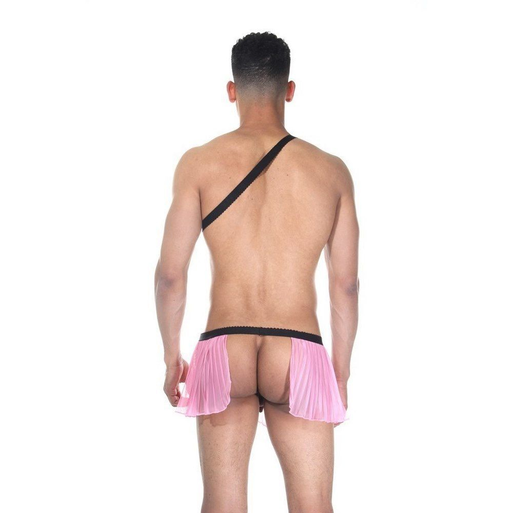 Мужской эротический костюм Охотник (Размер: S-M) (Цвет: розовый с черным)