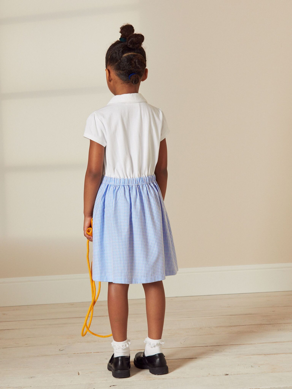 Платье школьное для девочки Next 102-629, Белый, Голубой