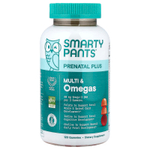 SmartyPants, Prenatal Plus, жевательные мультивитамины и омега, со вкусом апельсина и клубники, 120 жевательных таблеток
