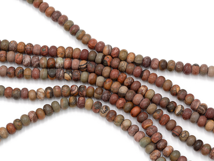 Нить бусин из яшмы 8мм, рондель