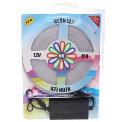Гирлянда для дома Лента светодиодная NEON 5 м* 10мм, 600 ламп LED, 1 реж, степень защиты IP20, Теплый белый