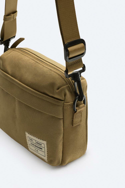 ZARA СУМКА ИЗ ТКАНИ, БЕЖЕВЫЙ