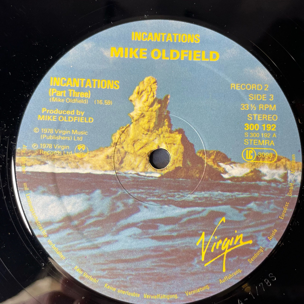 Винтажная виниловая пластинка LP Mike Oldfield Incantations (Германия 1978)