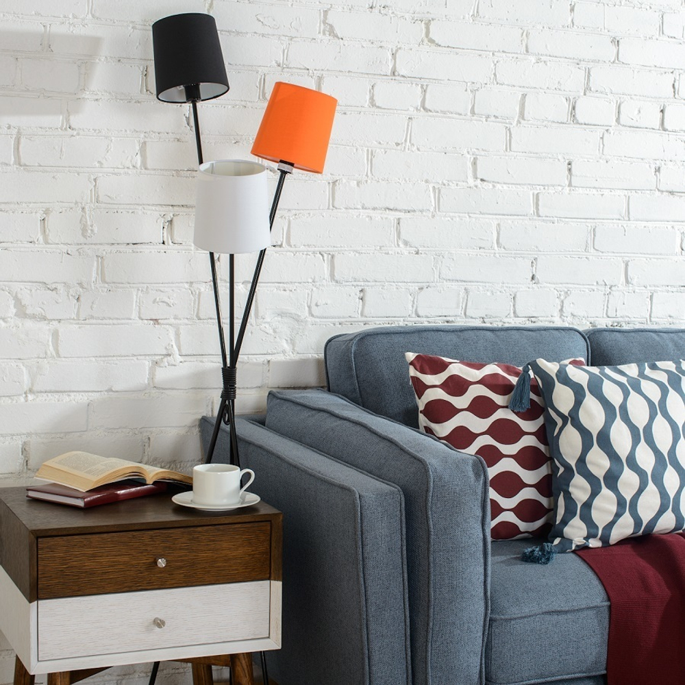 Чехол для подушки с кисточками traffic, серо-синего цвета cuts&pieces, 45х45 см