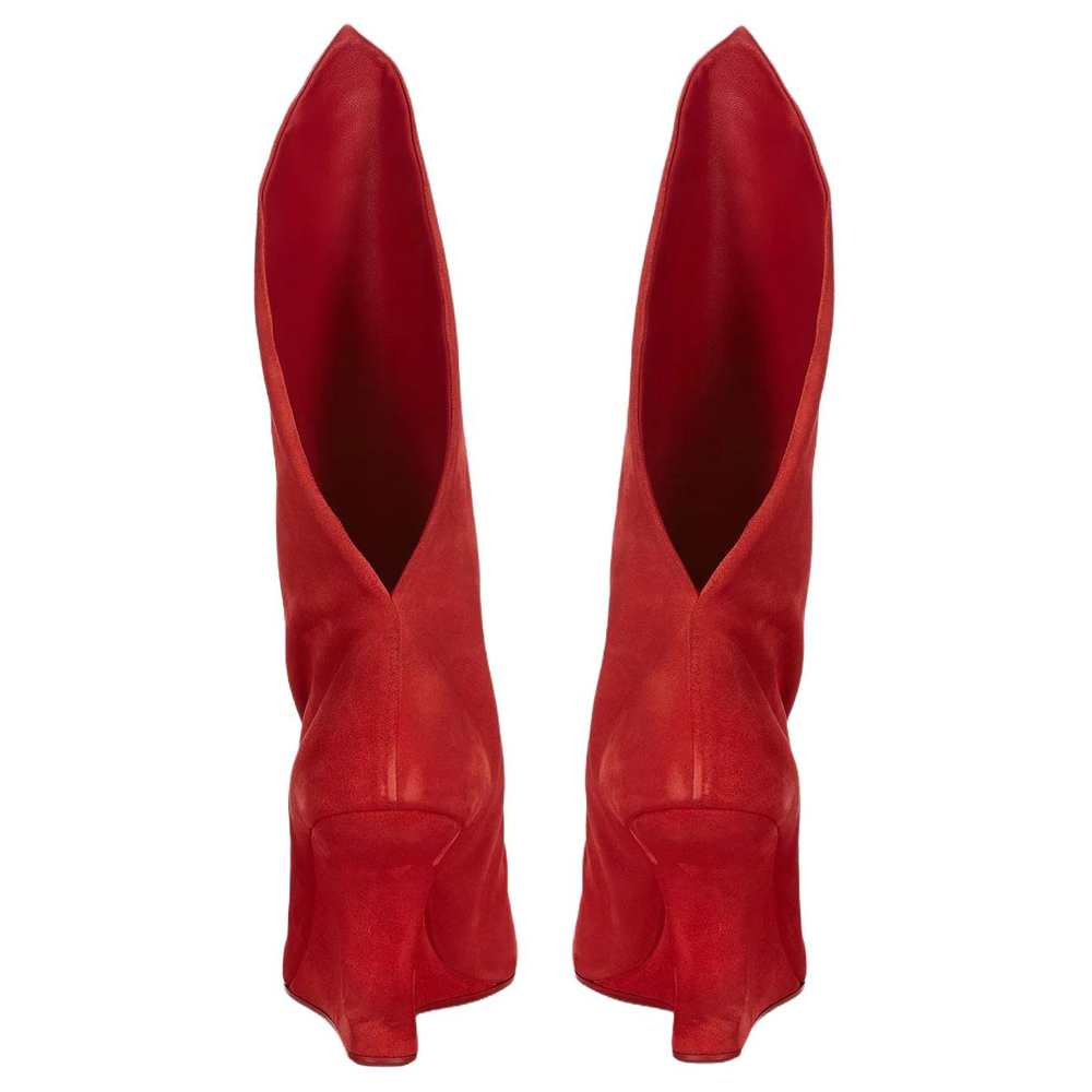 RICK OWENS/RO Temple Cantilever One Strap Sandals 8cm Women"s Red