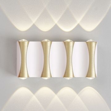 Настенный светодиодный светильник CLT 022W4 WH-GO 4000K белый/золото Crystal Lux