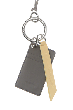 Подвеска - картхолдер с карабином DEEP GREY