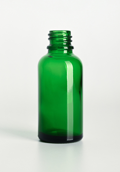 Зеленый стеклянный флакон 30 мл.