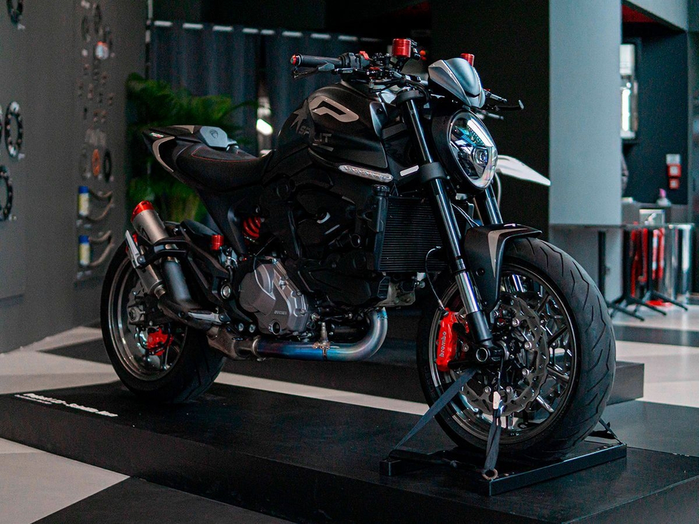 GDU0839TOMR SPARK DYNO TITANIUM DOUBLE SILENCER RED END (M 937)