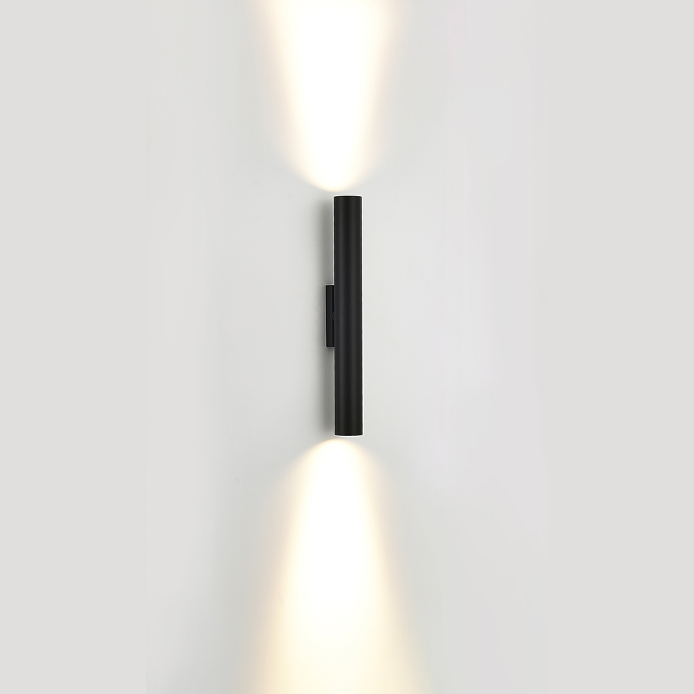 Светильник настенный Compass 2х10W,  D45xH380мм,  2069Lm,  3000К,  черный