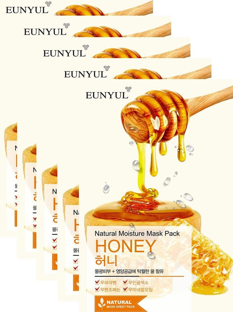 Тканевая маска с экстрактом меда EUNYUL Honey Natural Moisture Mask Pack