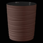 Кашпо для цветов пластиковое 15л d-30см «Модерн Медиум» Темно-коричневый