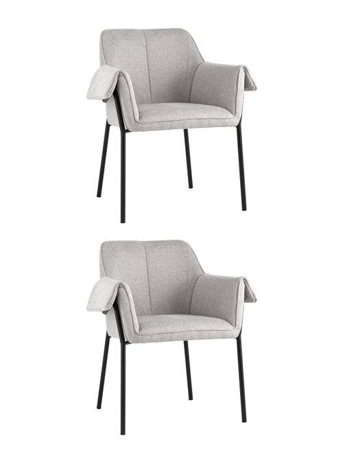 Кресло Бесс рогожка светло-серый 2 шт.