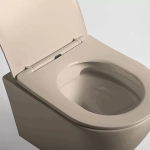 Унитаз Vincea Globo VT1-14SMC безободковый, с крышкой микролифт, капучино матовый