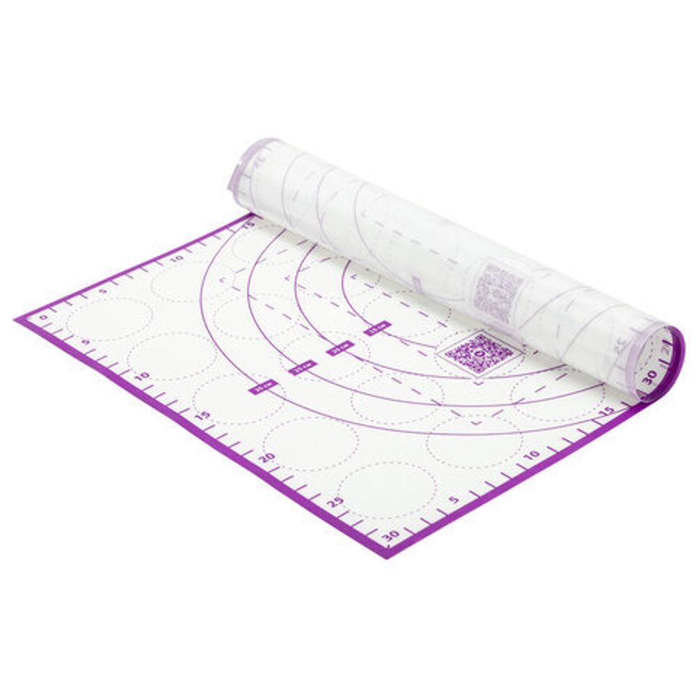 Коврик силиконовый для раскатки/запекания 30х40 см, фиолетовый, DASWERK, 608423