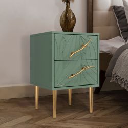 Тумба Арт Колор leaves Стайл Голд Зеленый нефрит