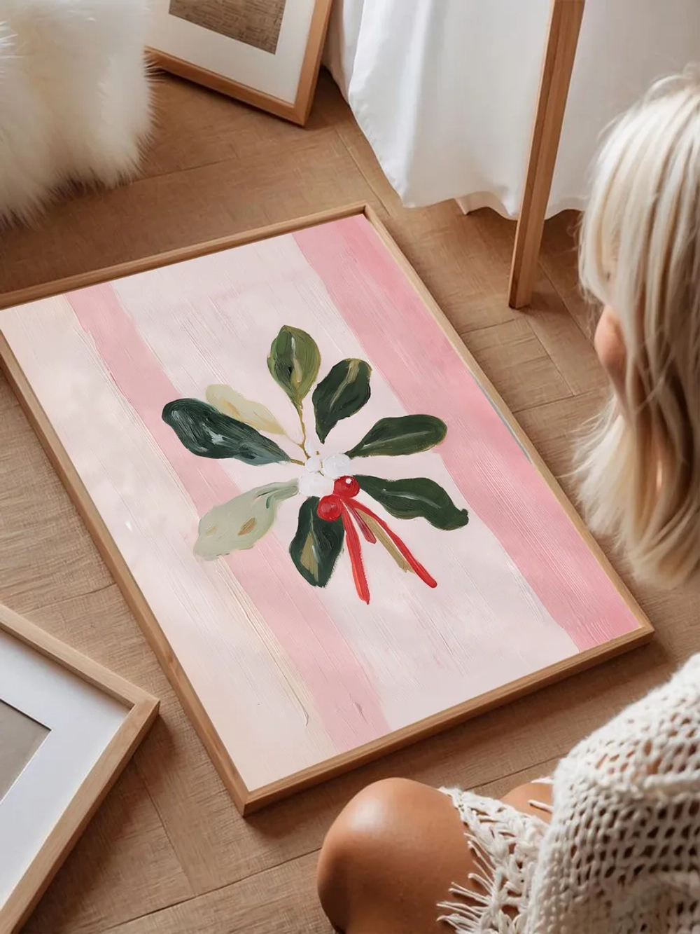 Новогодний декор постер 40х50 см на стену интерьерный