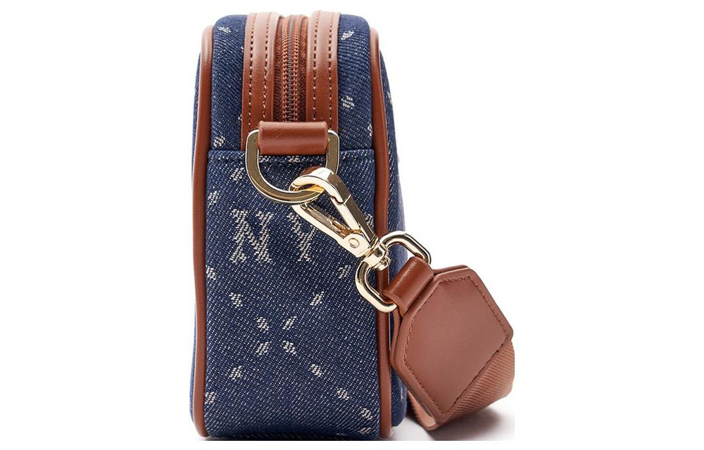 MLB PVC Camera Bag, Shoulder Bag, Crossbody Bag Regular Unisex Denim Blue