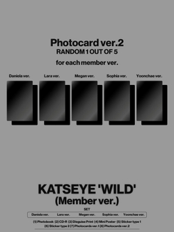 (ПРЕДЗАКАЗ) Альбом KATSEYE - WILD Album MEMBER 5 Version SET