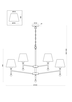 Подвесной светильник Freya FR5190PL-12BS
