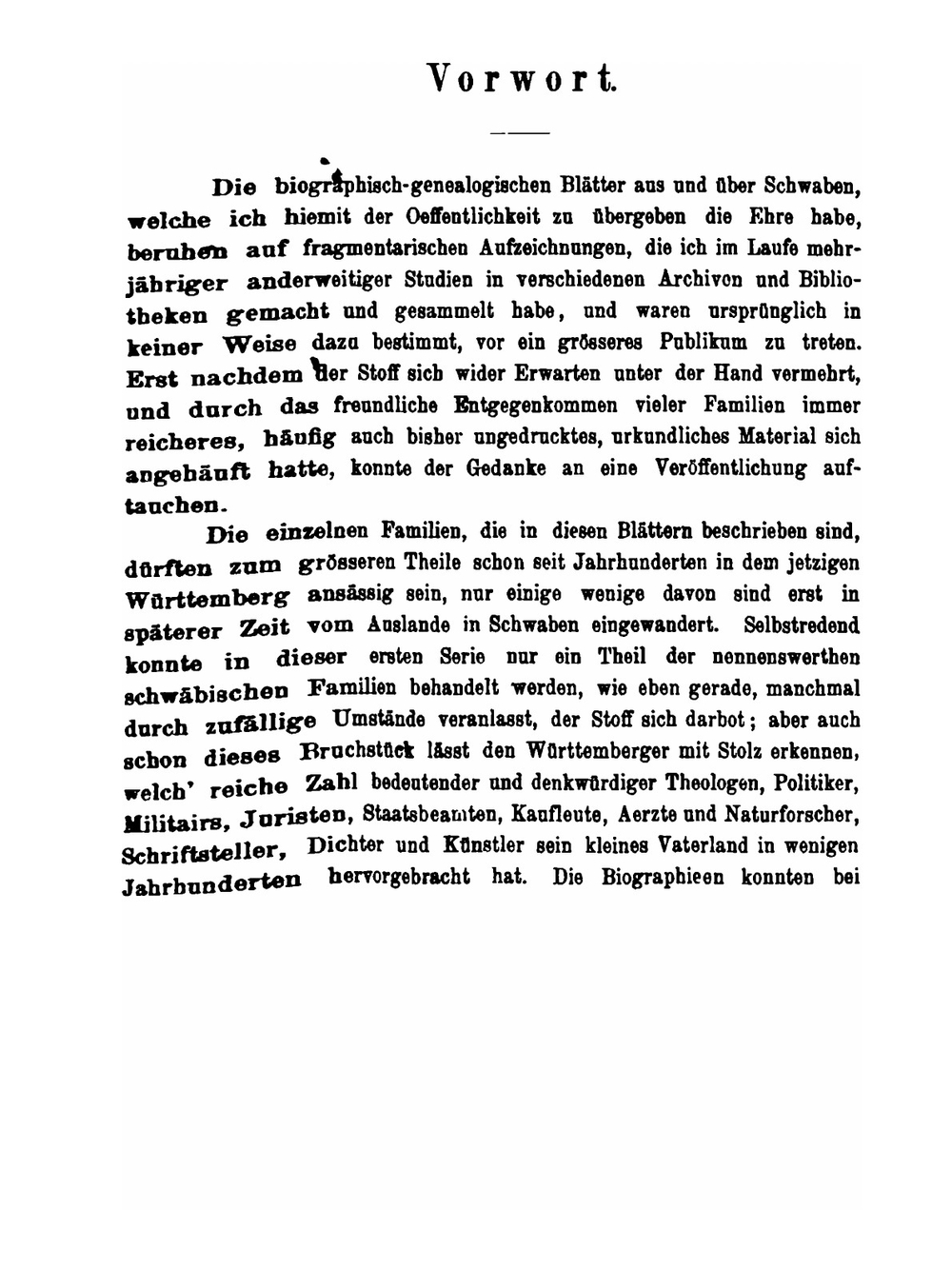 Biographisch-genealogische Blätter. aus und über Schwaben. Part 1 | E. von Georgii-Georgenau