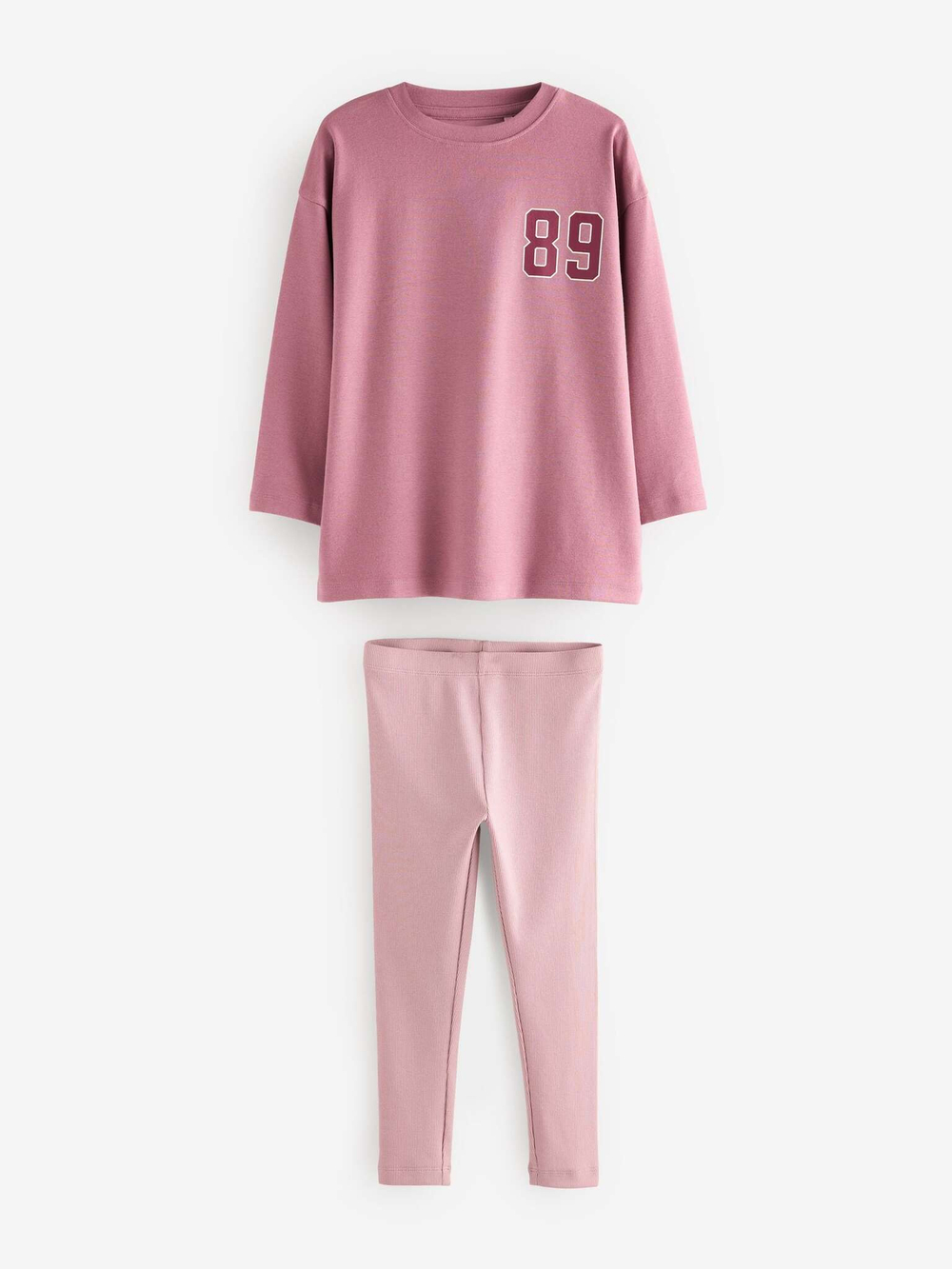 Пижама для девочки Next B83-697, 2 шт., Розовый, Серый