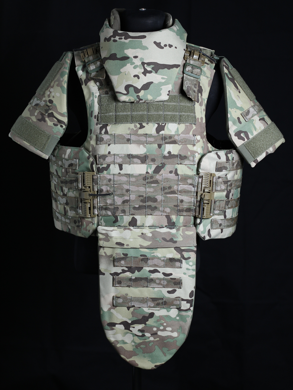 Жилет МСЗ2 + напашник, плечи + защитные вставки СВМПЭ Бр1, С2