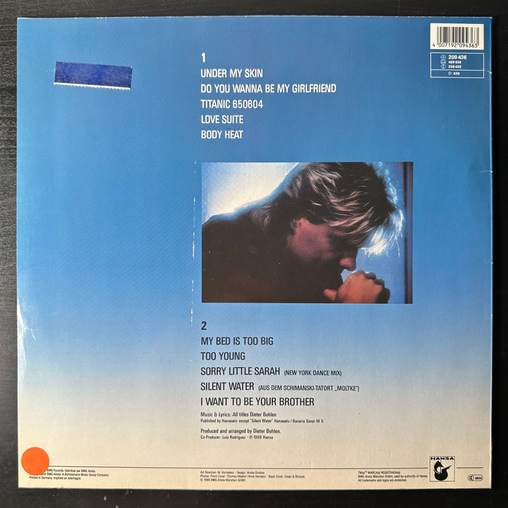 Blue System ‎– Body Heat (Германия 1988г.)