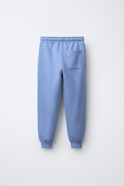 ZARA ДЖОГГЕРЫ ИЗ МЯГКОЙ ТКАНИ С ЭТИКЕТКОЙ, ГОЛУБОЙ