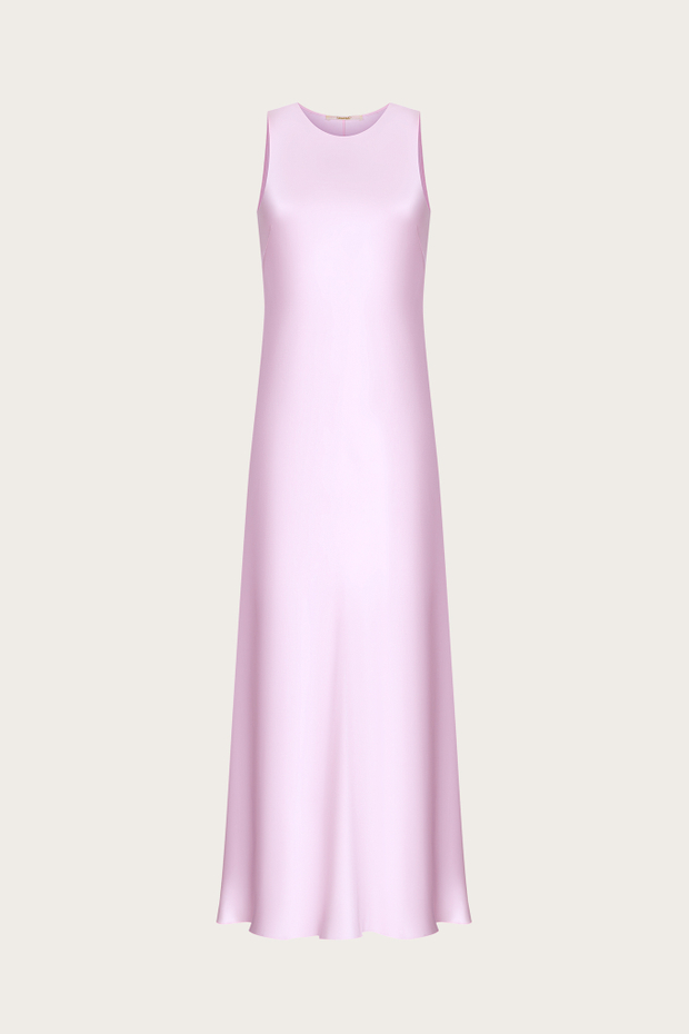 ПЛАТЬЕ - СОРОЧКА ИЗ РОЗОВОГО ШЕЛКА