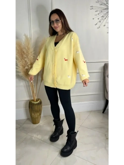 Кардиган вязаный с таксами