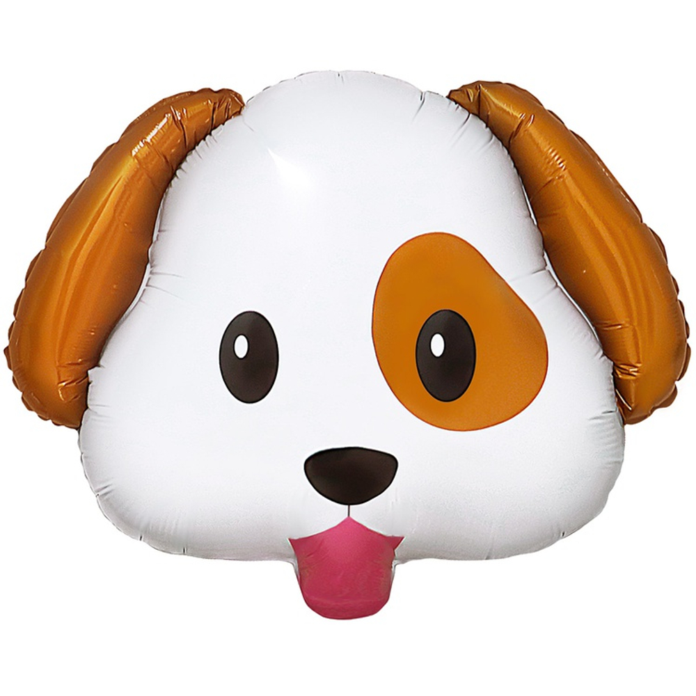 Шар Фольгированный Собака щенок веселый (Белый)