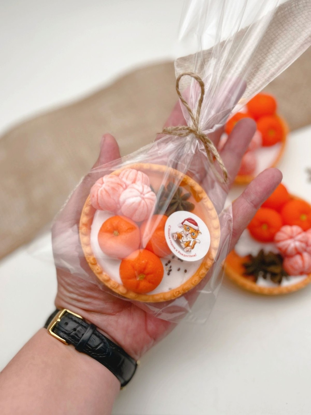 Подарок на Новыцй год сувенир мыло Танжерины опт