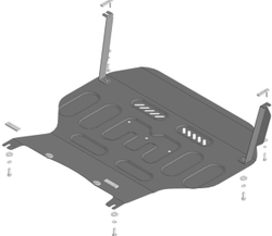 Защита стальная 2 мм двигателя и кпп для Livan X3 Pro 2022- Motodor.74701