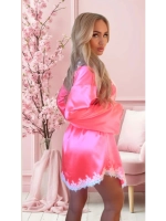 Халат кружевной с вышивкой