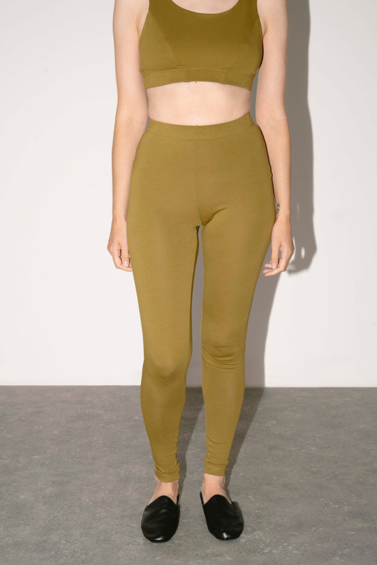 Базовые леггинсы из хлопкового трикотажа | +цвета