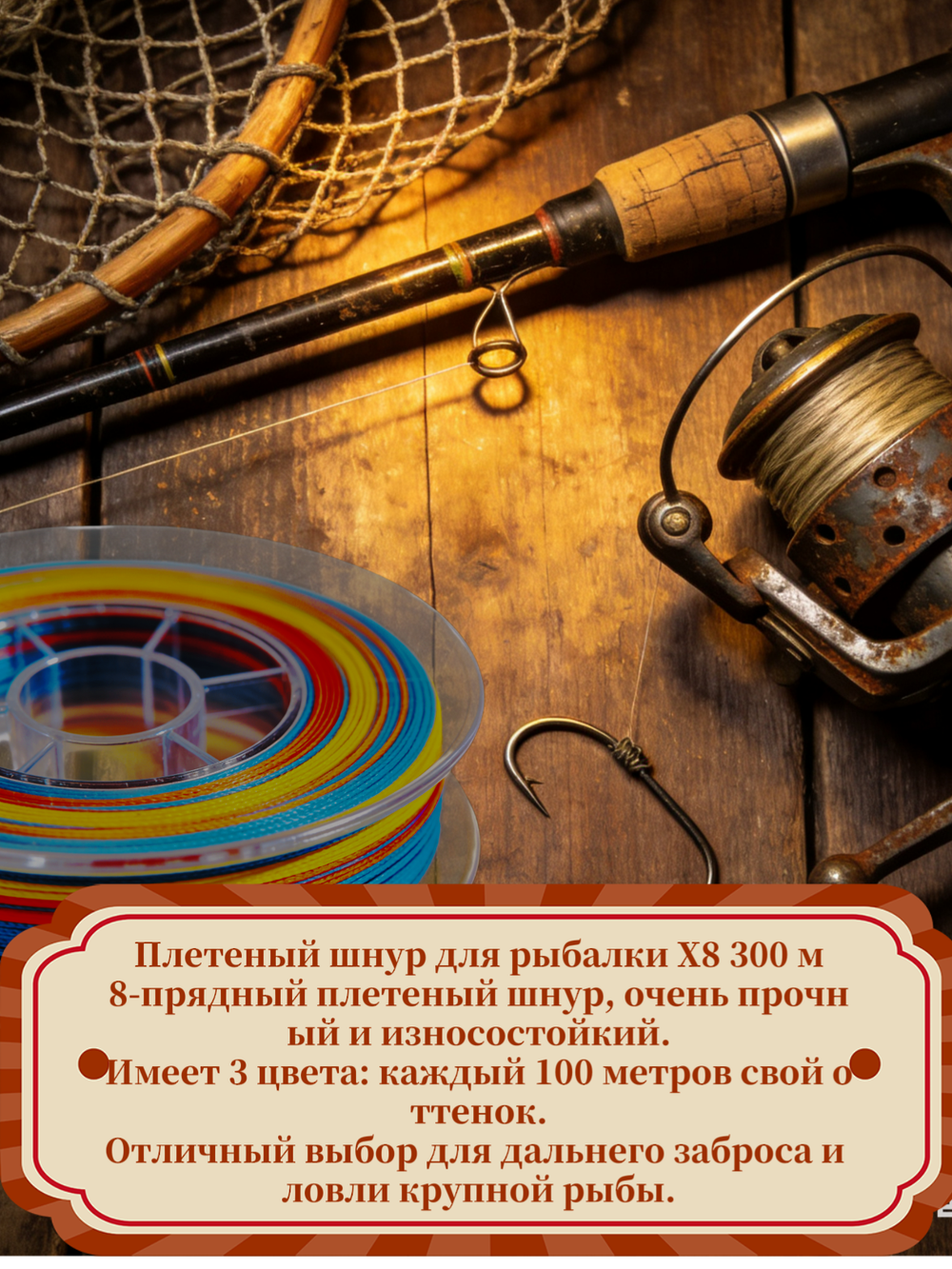 плетенка шнур 300м 8 жил
