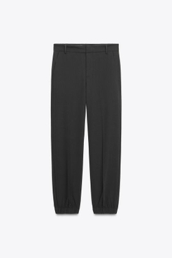 ZARA БРЮКИ-ДЖОГГЕРЫ, ЧЕРНЫЙ