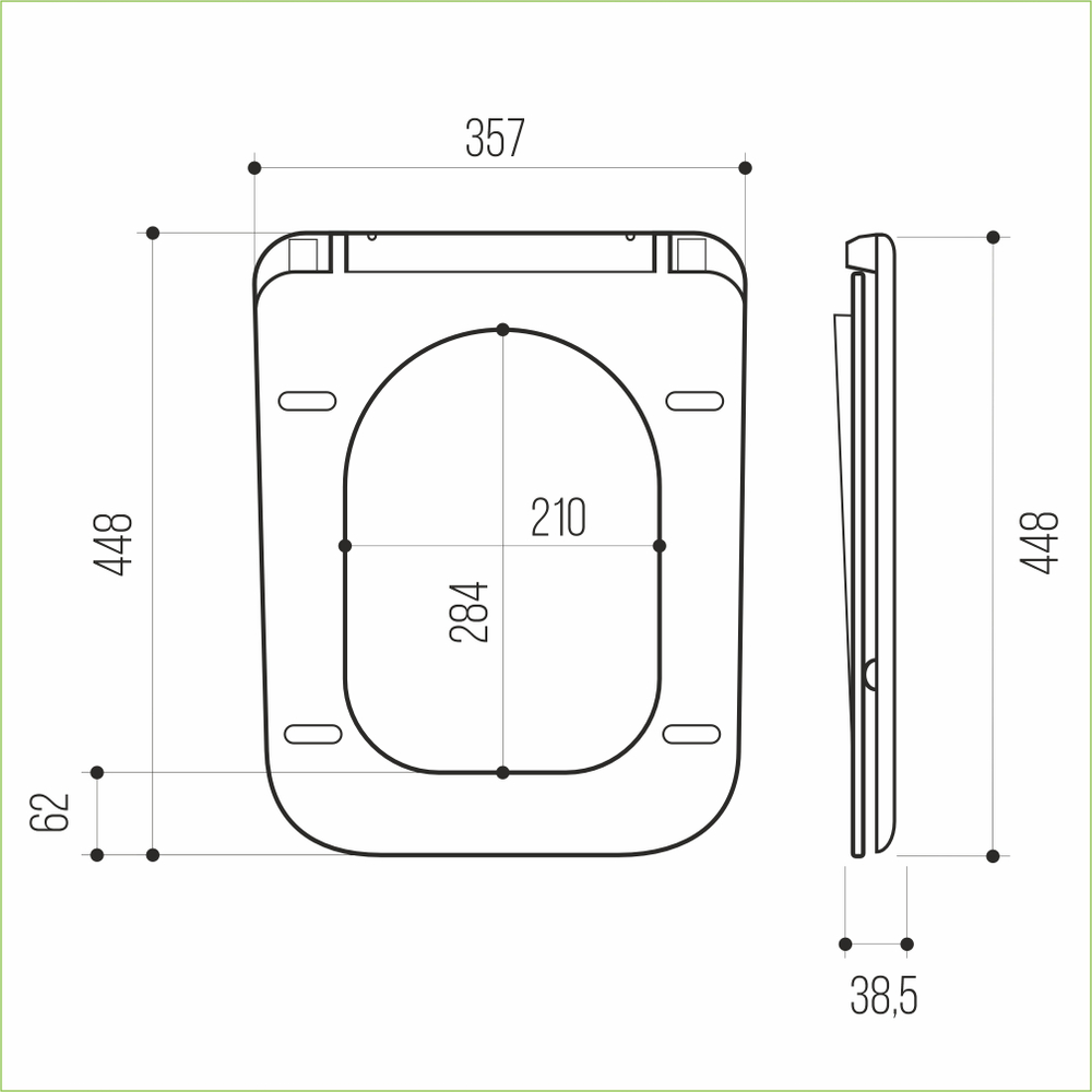 Сиденье для унитаза  WAVE LEON дюропласт, микролифт БЕЛЫЙ глянец