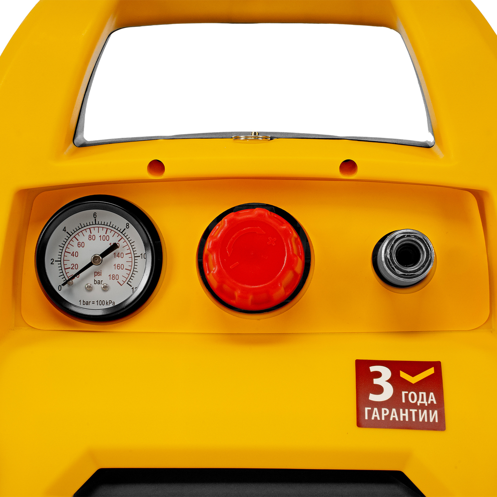 Компрессор воздушный безмасляный РС 1/6-180,1, 1 кВт, 180 л/мин, 6 л Denzel