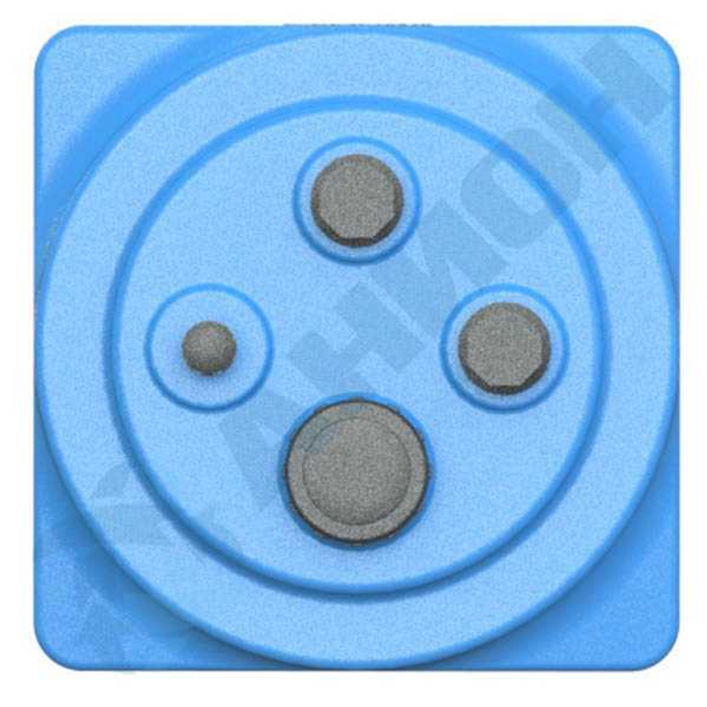 Емкость прямоугольная вертикальная для дизельного топлива со сливом Анион 250 л. вертикальная (515x525x1200см;синий) - арт.559433